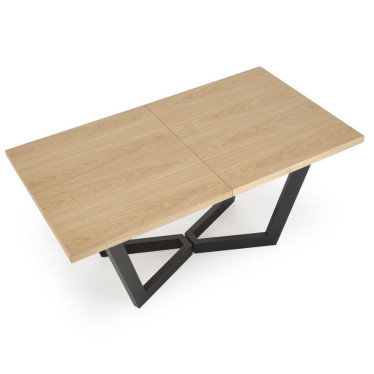 Table extensible Bellona chêne massif - Vue en angle