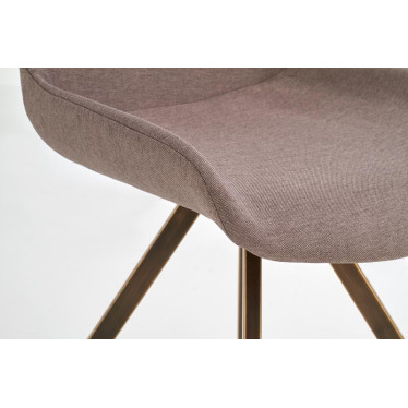 Chaise design bronze et tissu Mick