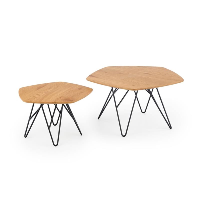 Double table basse contemporaine 56x75 cm Teddy