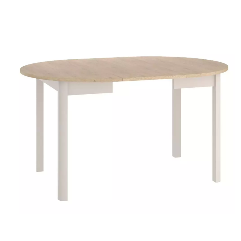 Table ronde extensible 8 personnes chêne cachemire NOVELLAZ1