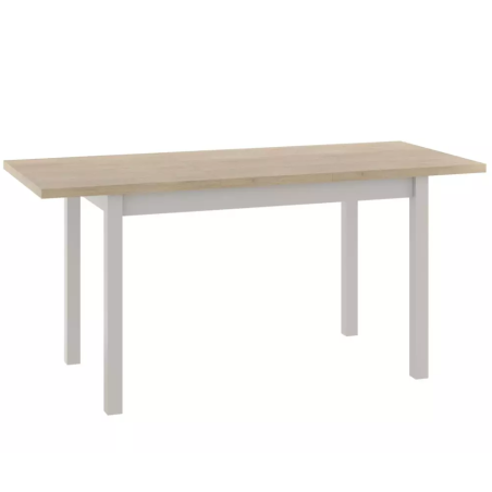 Table de salle à manger extensible 90/125 cm chêne clair et crème MALICE7 - Tables à manger - So Inside