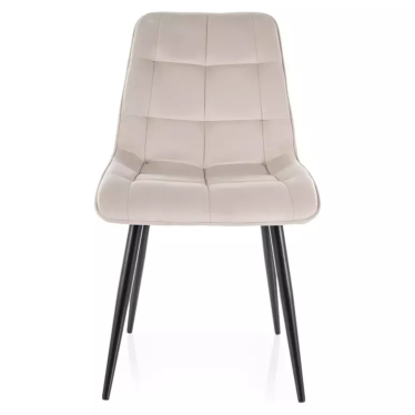 Chaise design contemporain HARRIET beige vue de face