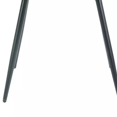 Chaise velours cappuccino avec piétement noir mat et design matelassé moderne LIRYCA