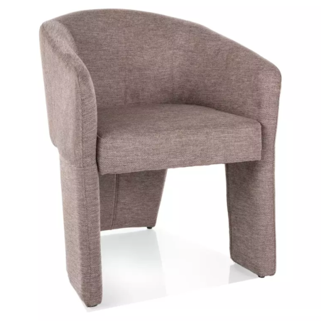 Chaise design tripode beige en tissu Nolan - Chaises - So Inside