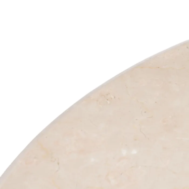 Détail du plateau en marbre véritable crème table basse Misitra