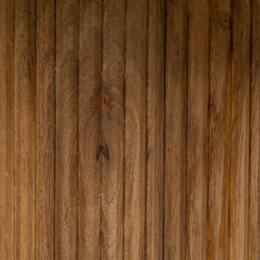 Texture bois naturel rainuré pied central table Misitra - Zoom
