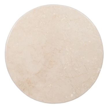 Profil table basse ronde design marbre et bois naturel Misitra