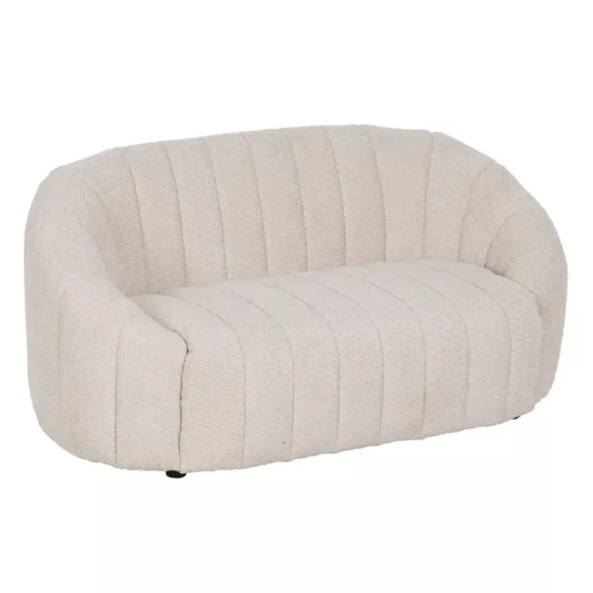 Canapé arrondi tissu beige collection PANDORELLE ultra confortable