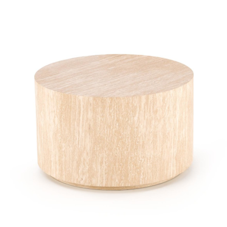 Table basse ronde 60 cm de diamètre couleur travertin MIO - Tables basses - So Inside