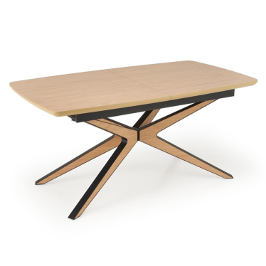 Table à manger extensible bois et noir 160 / 220 cm NEMO