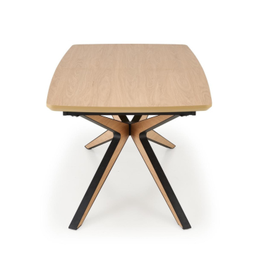 Table à manger extensible bois et noir 160 / 220 cm NEMO