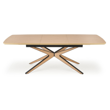 Table à manger extensible bois et noir 160 / 220 cm NEMO