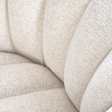 Fauteuil design Hilsy détails des rainures verticales et rembourrage