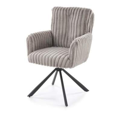 Chaise de salle à manger pivotante ergonomique grise Nuvem