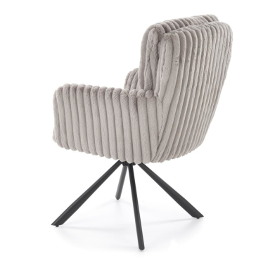 Dossier rembourré chaise grise Nuvem style contemporain chic