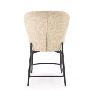 Chaise de bar design beige avec dossier ergonomique ROCKIN