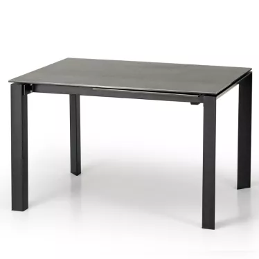 Table Céramique 120/180 cm Noire et Grise Extensible style industriel