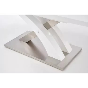 Table a manger extensible blanc et gris design Flora