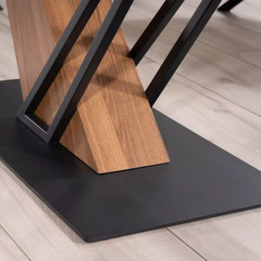 Table céramique avec plateau extensible effet marbre 180 - 240 cm Viro