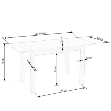 Table de salle à manger blanche avec rallonge intégrée 100 - 138 cm