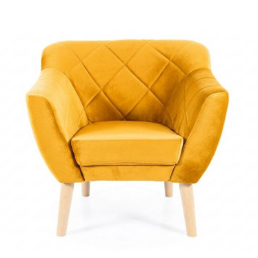 Fauteuil jeune scandinave pieds bois Blink