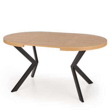 Table de salle à manger modulaire avec pieds design en métal noir