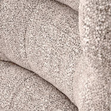 Texture du tissu chiné beige du fauteuil Ronan - gros plan