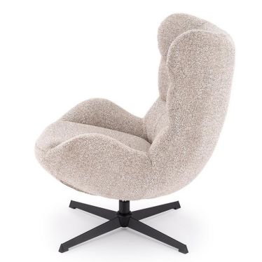 Fauteuil pivotant Ronan sur son pied étoile noir - vue de profil