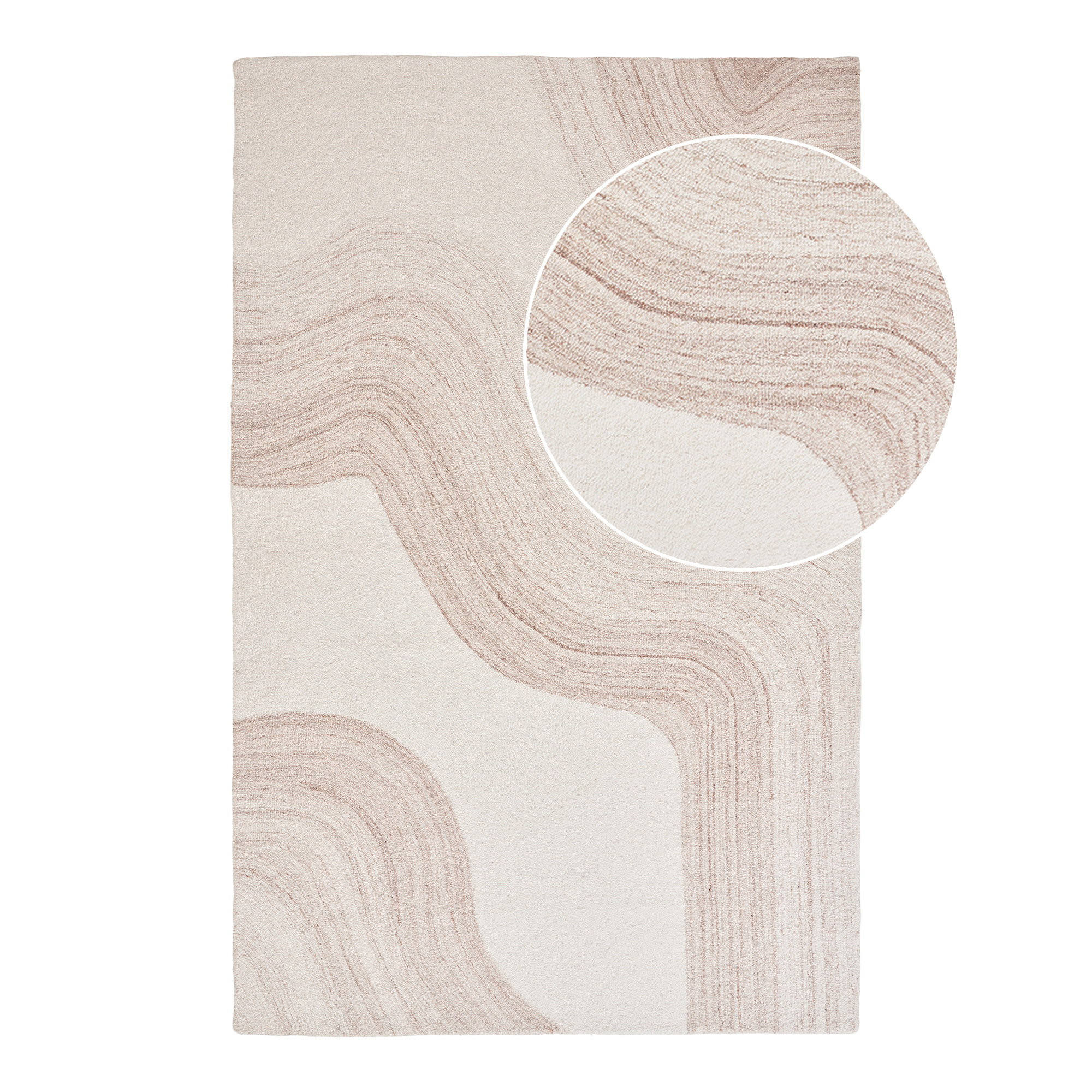 Roald Rug - Rug, hand tufted, light brown/ivory 200x300 cm