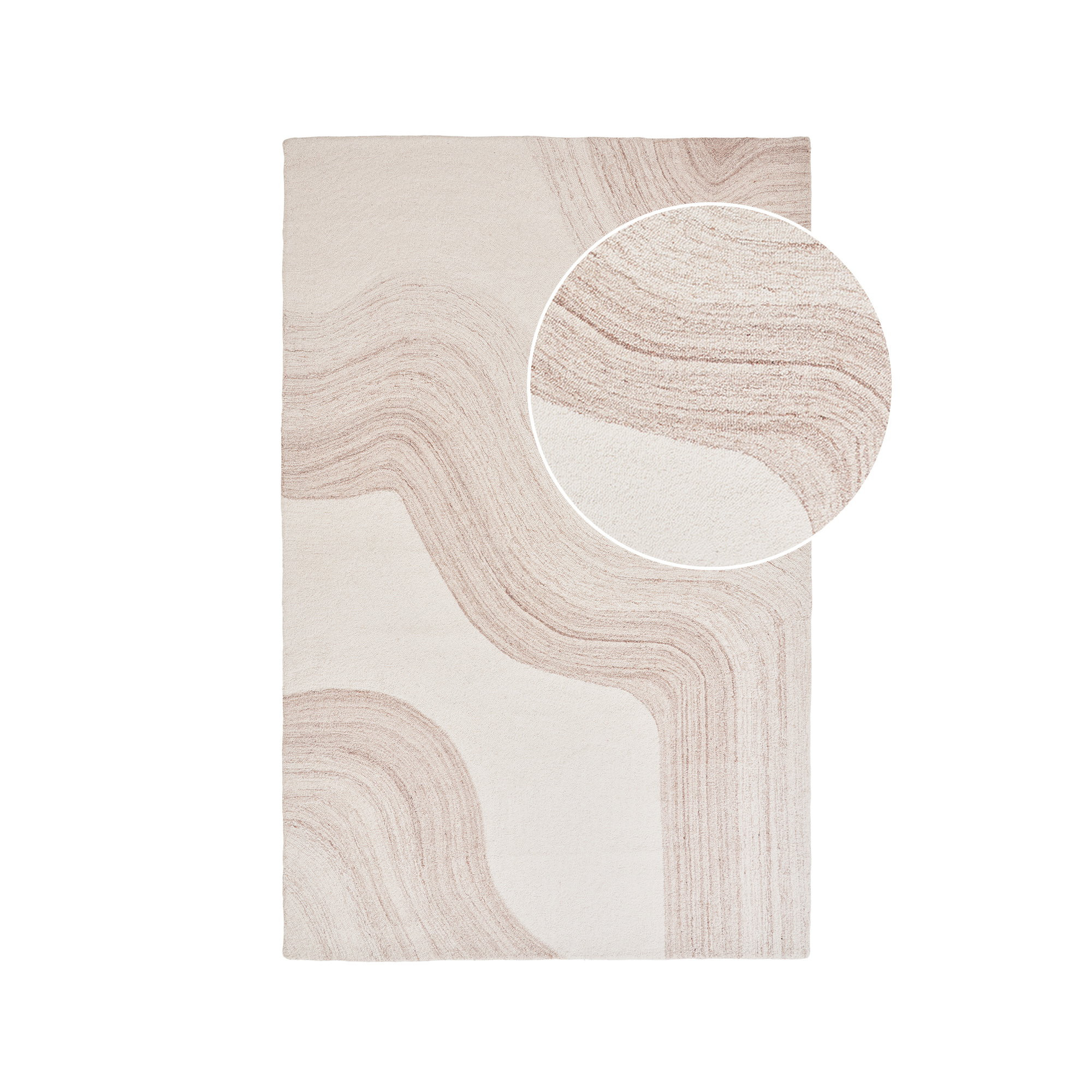 Roald Rug - Rug, hand tufted, light brown/ivory 160x230 cm