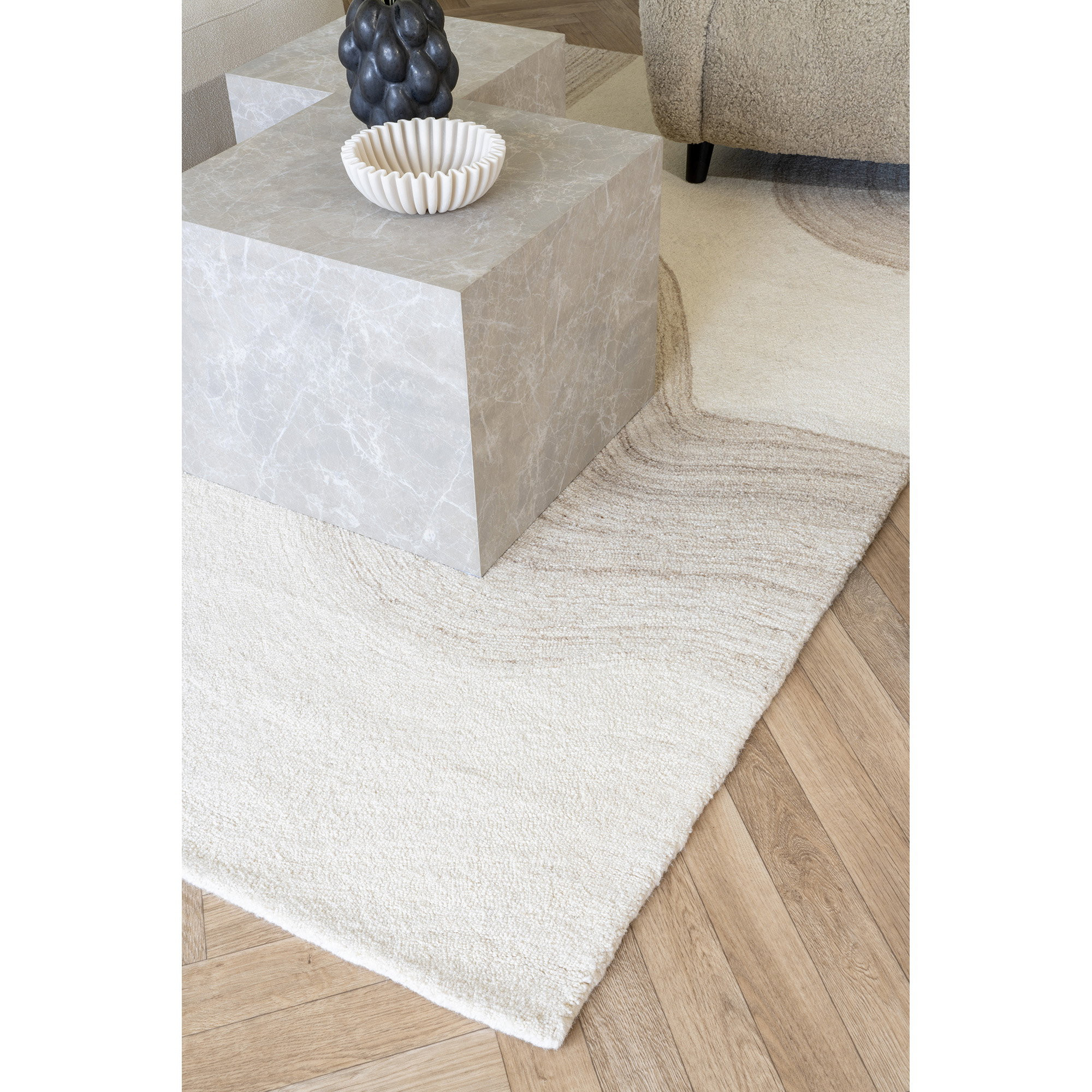 Roald Rug - Rug, hand tufted, light brown/ivory 160x230 cm