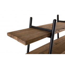 Étagère pyramide teck et métal 140x145,5cm Tinesixe