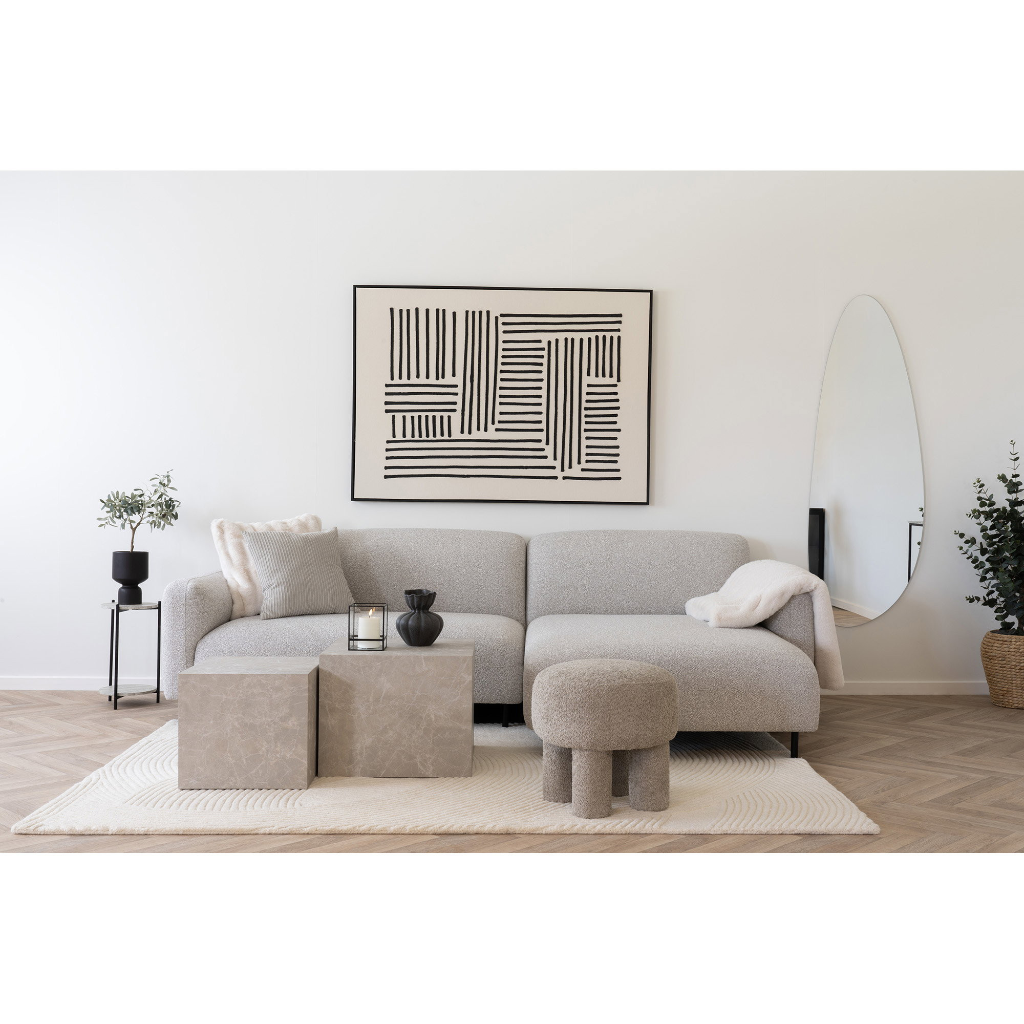 Leandro Rug - Rug, hand tufted, ivory 200x300 cm