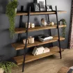 Étagère pyramide teck et métal 140x145,5cm Tinesixe