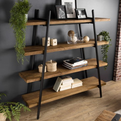 Étagère pyramide teck et métal 140x145,5cm Tinesixe