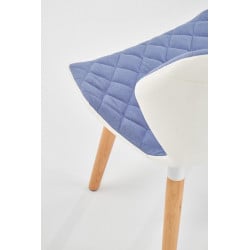 Chaise design scandinave bleu et blanc Anders