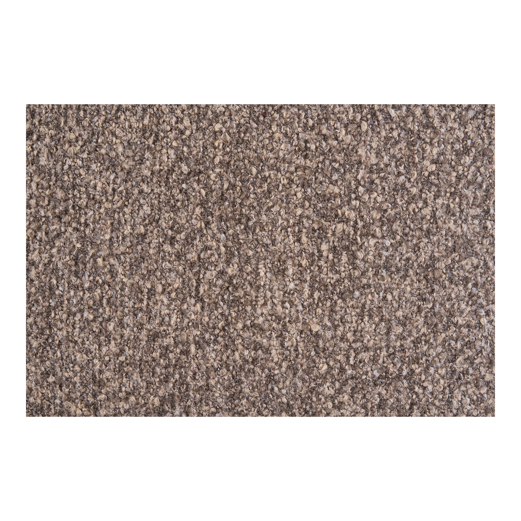 Texture détaillée du tissu bouclé marron chiné du canapé Farah