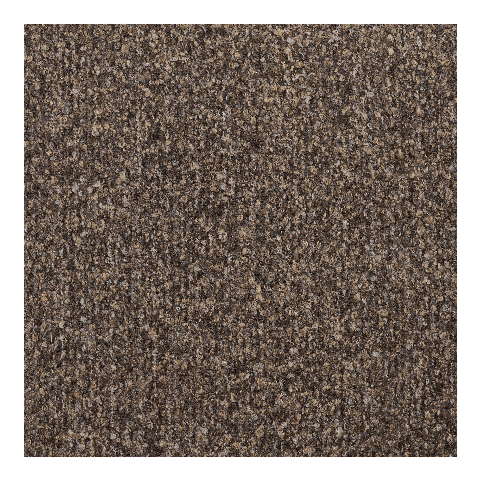 Texture détaillée du tissu chiné marron du canapé Farah