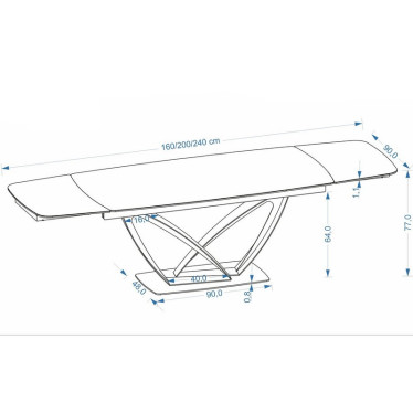 Table extensible céramique marbre beige Benie | So Inside