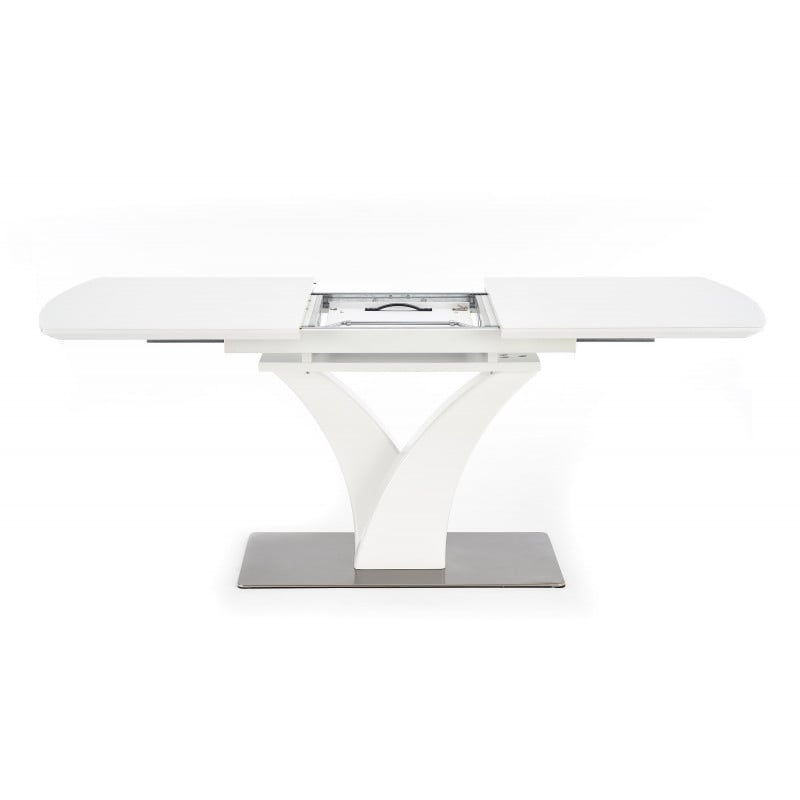 Table rectangulaire extensible blanc mat Sparte