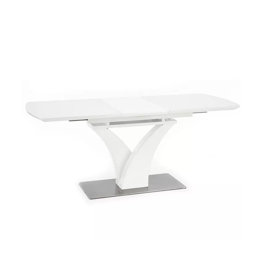 Table rectangulaire extensible blanc mat Sparte