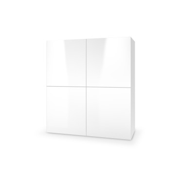 Enfilade laquée blanche Trevise au style contemporain et épuré