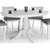 Table blanche ronde extensible avec pied central Windsor