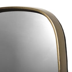 Miroir avec coins arrondis 69 x 70 cm en aluminium doré ELEGANCE