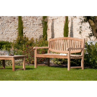 Banc ovale en bois de teck Summer