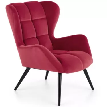 Fauteuil Rouge, Tissu, Velours, Moderne - So Inside