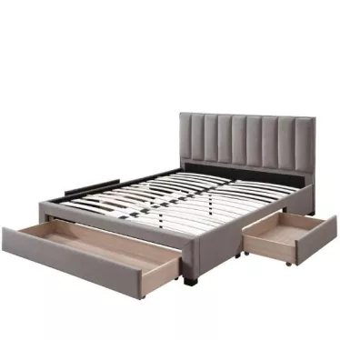 Lit Capitonné 120x200 Cm Avec LED - Tête De Lit Cuir, Sommier Lattes - Noir, Charge 350 Kg